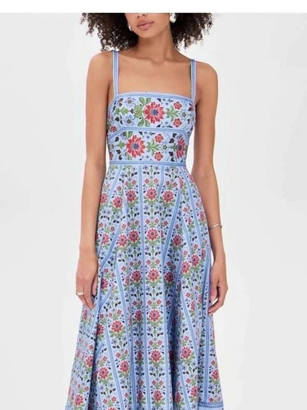 Hill House Home The Margot Dress Floral Maxi Dress in Blue & White XS